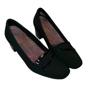 Clarks Loafers Black with Heels ( 2 1/2 inch heel)
